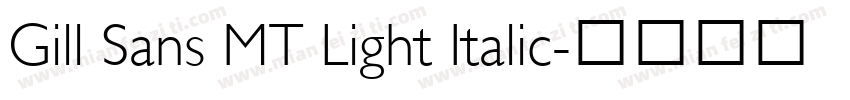 Gill Sans MT Light Italic字体转换